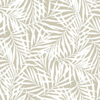 Oahu Fronds Premium Peel + Stick Wallpaper Peel and Stick Wallpaper York Roll Linen 