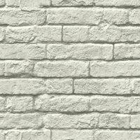 Brick-And-Mortar Premium Peel + Stick Wallpaper Peel and Stick Wallpaper Magnolia Home Roll Grayscale 