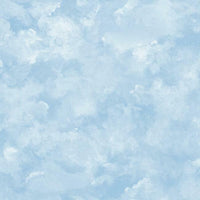 Atrium Clouds Premium Peel + Stick Wallpaper Peel and Stick Wallpaper York Roll Blue 