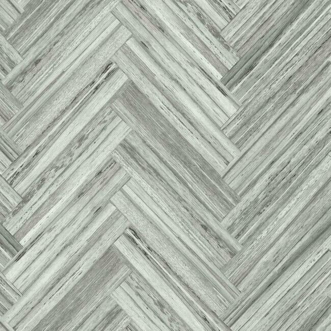 Hermosa Herringbone Premium Peel + Stick Wallpaper Peel and Stick Wallpaper York Roll Grey 