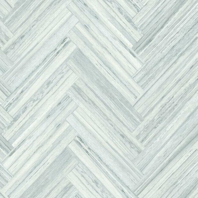 Hermosa Herringbone Premium Peel + Stick Wallpaper Peel and Stick Wallpaper York Roll Blue 
