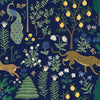 Menagerie Premium Peel + Stick Wallpaper Peel and Stick Wallpaper Rifle Paper Co. Roll Navy 