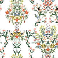 Luxembourg Premium Peel + Stick Wallpaper Peel and Stick Wallpaper Rifle Paper Co. Roll White Multi 