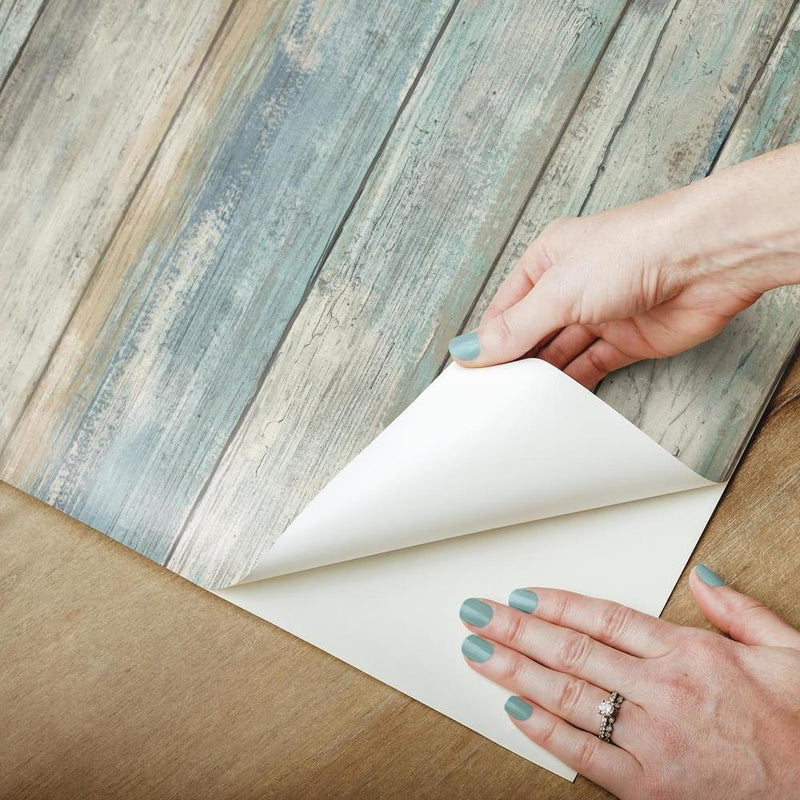 Distressed Wood Peel and Stick Wallpaper Peel and Stick Wallpaper RoomMates   