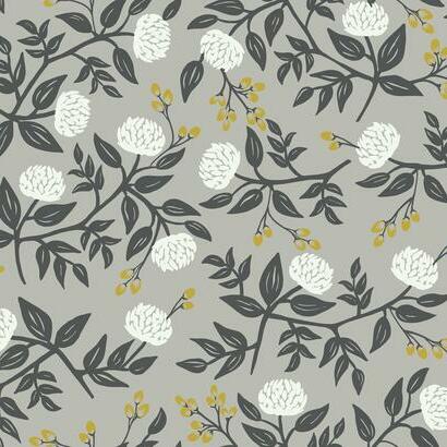 Peonies Wallpaper Wallpaper Rifle Paper Co. Double Roll Grey 