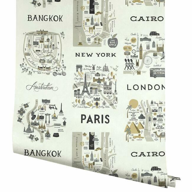 City Maps Wallpaper Wallpaper Rifle Paper Co.   