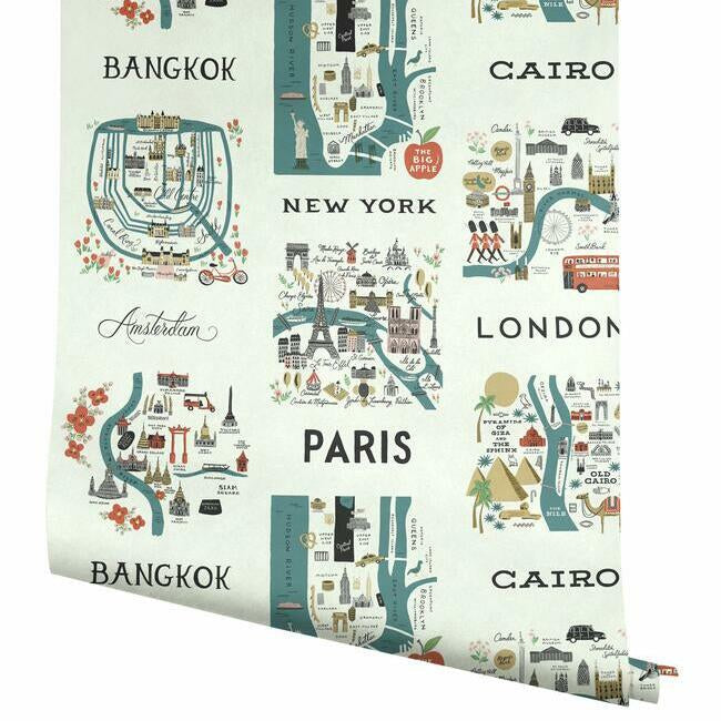 City Maps Wallpaper Wallpaper Rifle Paper Co.   