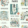 City Maps Wallpaper Wallpaper Rifle Paper Co. Double Roll Blue & Red 