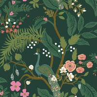 Peacock Wallpaper Wallpaper Rifle Paper Co. Double Roll Emerald 