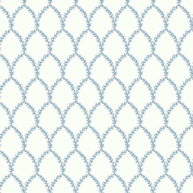 Laurel Wallpaper Wallpaper Rifle Paper Co. Double Roll Blue & White 