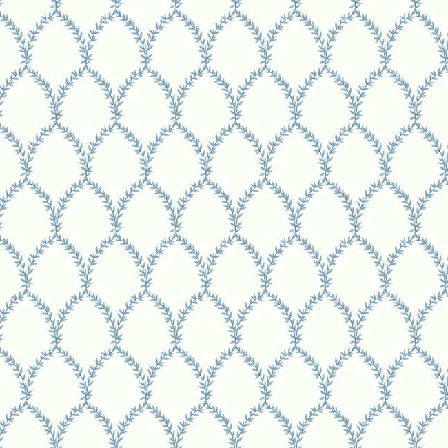 Laurel Wallpaper Wallpaper Rifle Paper Co. Double Roll Blue & White 
