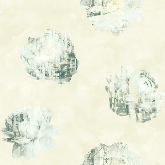 Double Exposure Wallpaper Wallpaper York Double Roll Neutral/Blue 