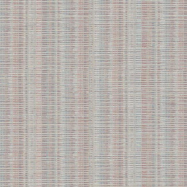 Broken Boucle Stripe Wallpaper Wallpaper York Double Roll Beige/Red/Blue 