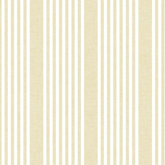 French Linen Stripe Wallpaper Wallpaper York Double Roll Sunshine 