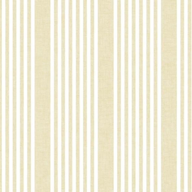 French Linen Stripe Wallpaper Wallpaper York Double Roll Sunshine 