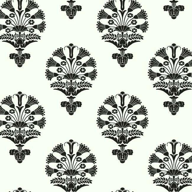 Luxor Wallpaper Wallpaper York Double Roll Black & White 