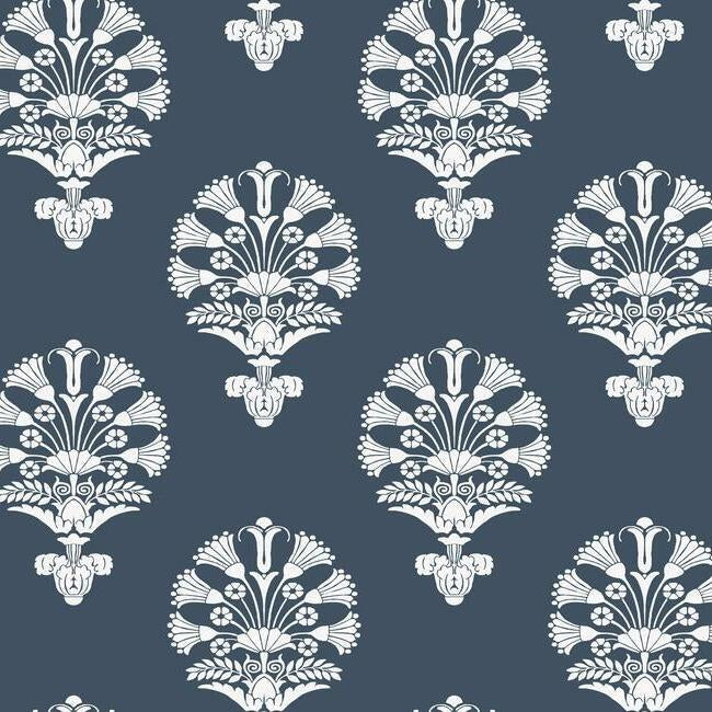 Luxor Wallpaper Wallpaper York Double Roll Navy 