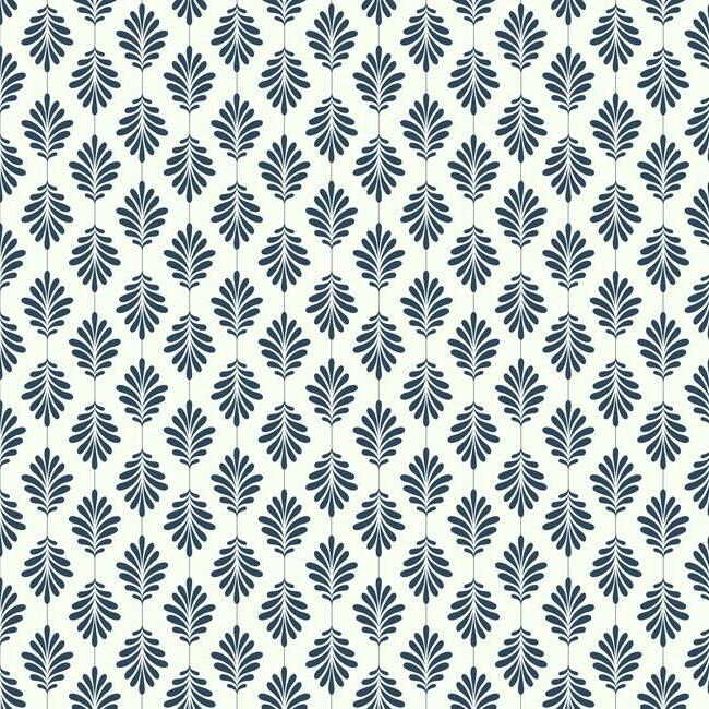 Leaflet Wallpaper Wallpaper York Double Roll Navy 