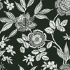 Wood Cut Jacobean Wallpaper Wallpaper York Double Roll Black & White 