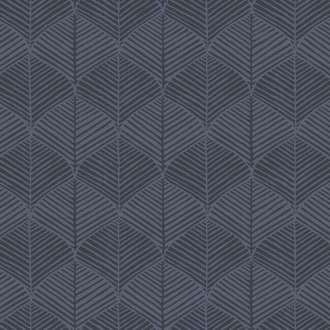Palm Thatch Wallpaper Wallpaper York Double Roll Navy 