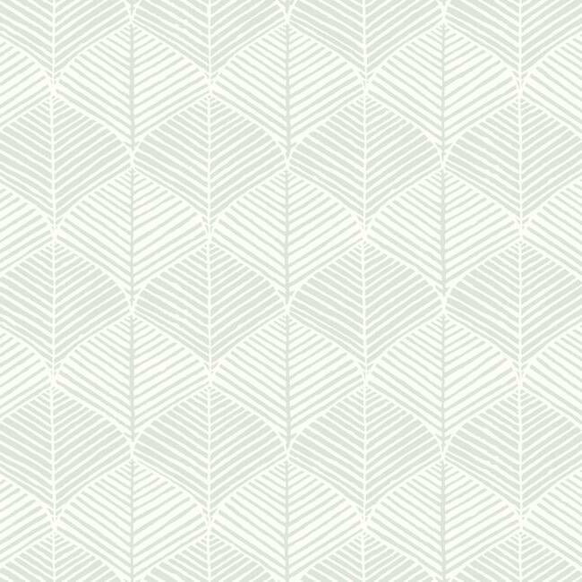 Palm Thatch Wallpaper Wallpaper York Double Roll White/Grey 