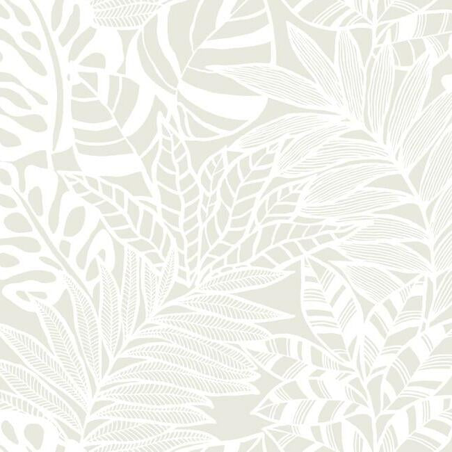 Jungle Leaves Wallpaper Wallpaper York Double Roll White 