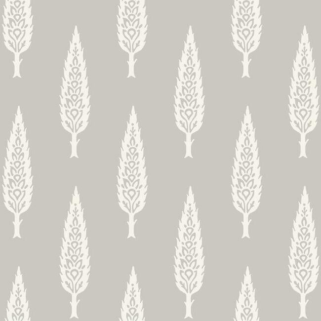 Juniper Tree Wallpaper Wallpaper York Double Roll Grey 