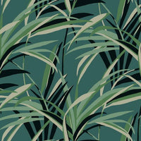 Tropical Paradise Wallpaper Wallpaper York Double Roll Green/Dark Teal 