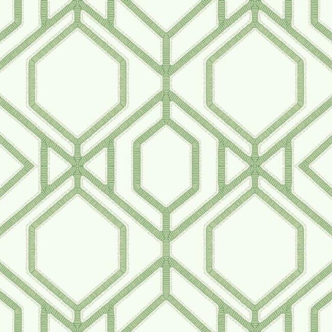 Sawgrass Trellis Wallpaper Wallpaper York Double Roll Green 