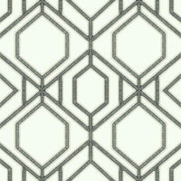 Sawgrass Trellis Wallpaper Wallpaper York Double Roll White/Grey 