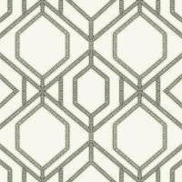 Sawgrass Trellis Wallpaper Wallpaper York Double Roll White/Taupe 