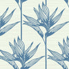 Bird Of Paradise Wallpaper Wallpaper York Double Roll Blue 