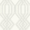 Etched Lattice Wallpaper Wallpaper York Double Roll Grey 