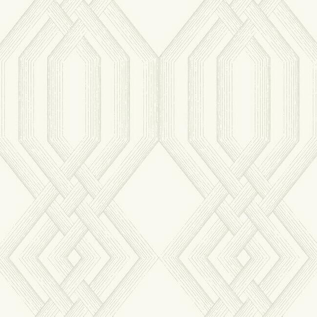 Etched Lattice Wallpaper Wallpaper York Double Roll Taupe 