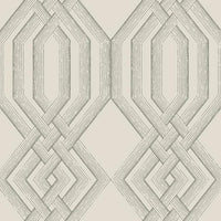 Etched Lattice Wallpaper Wallpaper York Double Roll Charcoal 