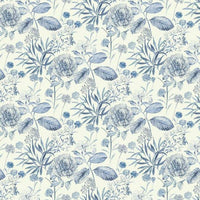 Midsummer Floral Wallpaper Wallpaper York Double Roll Blue 