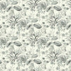 Midsummer Floral Wallpaper Wallpaper York Double Roll Charcoal 
