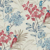 Handpainted Songbird Wallpaper Wallpaper York Double Roll Red/Blue 