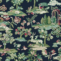 Kingswood Wallpaper Wallpaper York Double Roll Navy/Scarlet 