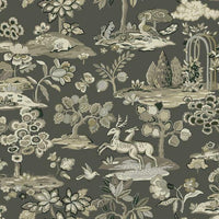 Kingswood Wallpaper Wallpaper York Double Roll Charcoal 