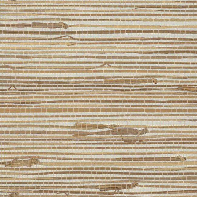 River Grass Wallpaper Wallpaper York Double Roll Neutral/Silver 