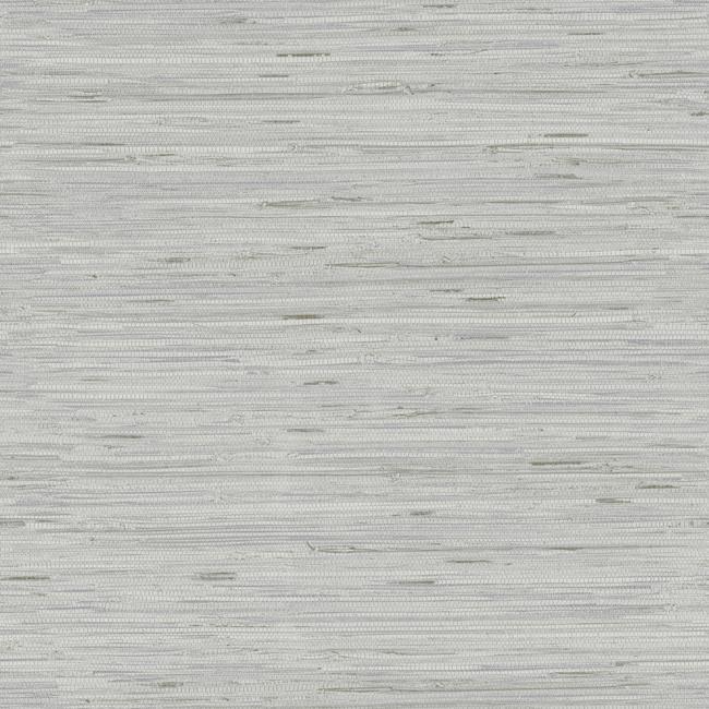 Lustrous Grasscloth Wallpaper Wallpaper York Designer Series Double Roll White/Silver 