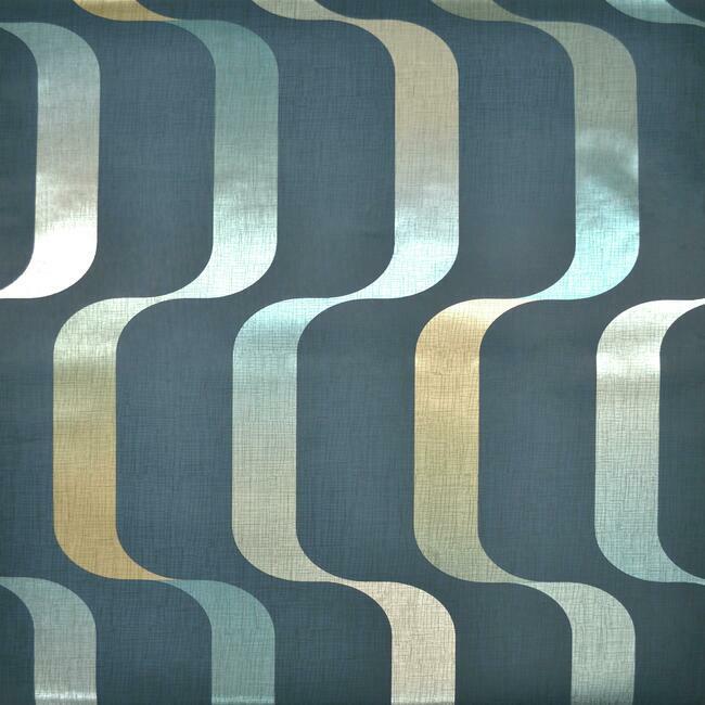 Ribbon Wallpaper Wallpaper York Double Roll Dark Blue 