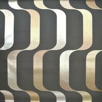 Ribbon Wallpaper Wallpaper York Double Roll Black/Taupe 