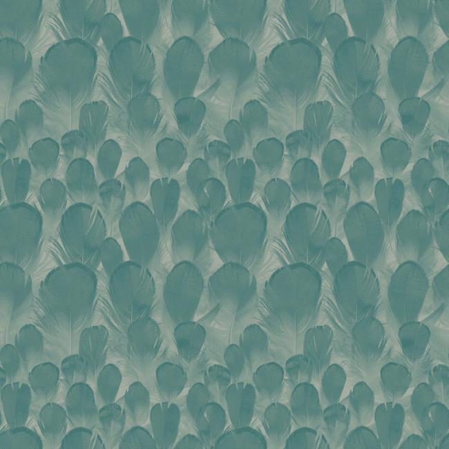 Feathers Wallpaper Wallpaper Antonina Vella Double Roll Teal/Green 