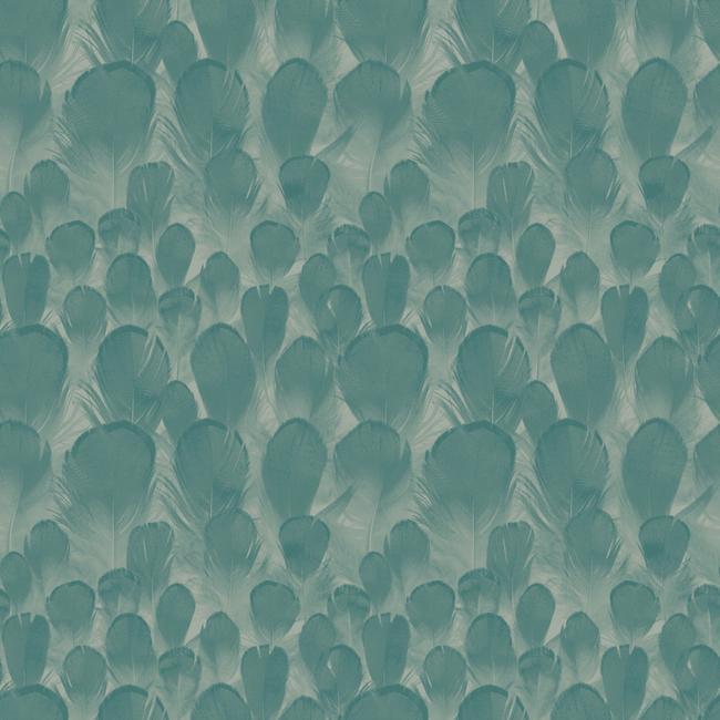 Feathers Wallpaper Wallpaper Antonina Vella Double Roll Teal/Green 