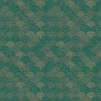 Mermaid Scales Wallpaper Wallpaper Antonina Vella Double Roll Teal/Gold 