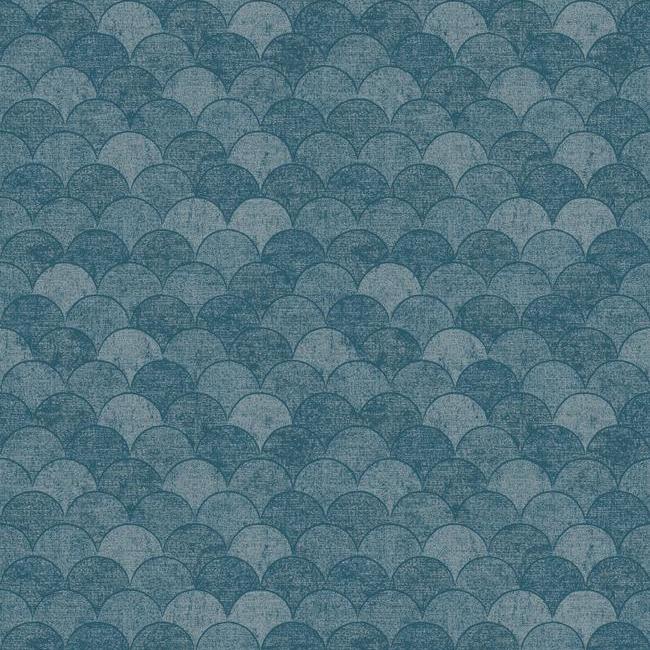 Mermaid Scales Wallpaper Wallpaper Antonina Vella Double Roll Blue 